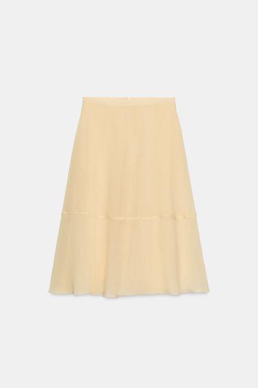 ZW COLLECTION LAYERED SKIRT - Butter by Zara - Image 2