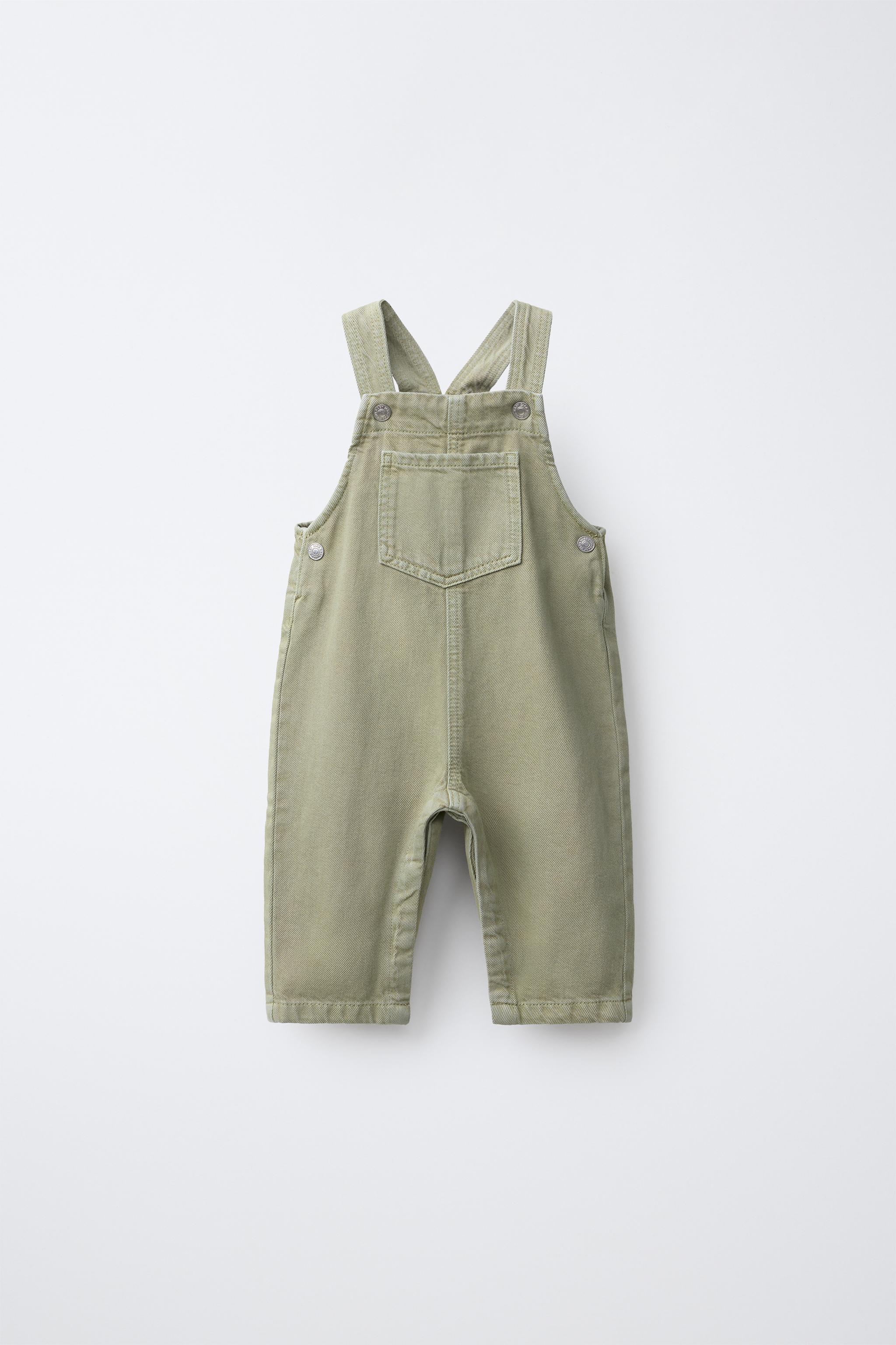 Детские комбинезоны Zara SOLID TWILL LONG JUMPSUIT