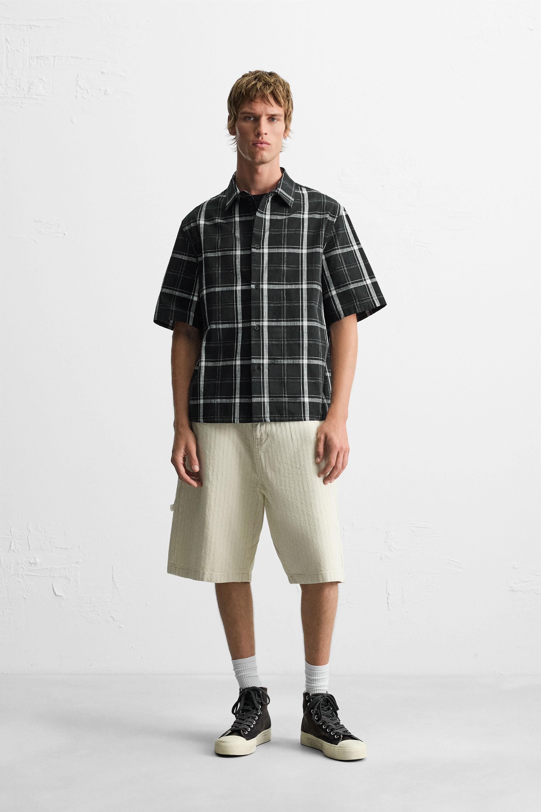 RELAXED FIT PLAID SHIRT