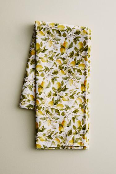 PACK OF LEMON NAPKINS (PACK OF 2) - أخضر الخاص بـ Zara