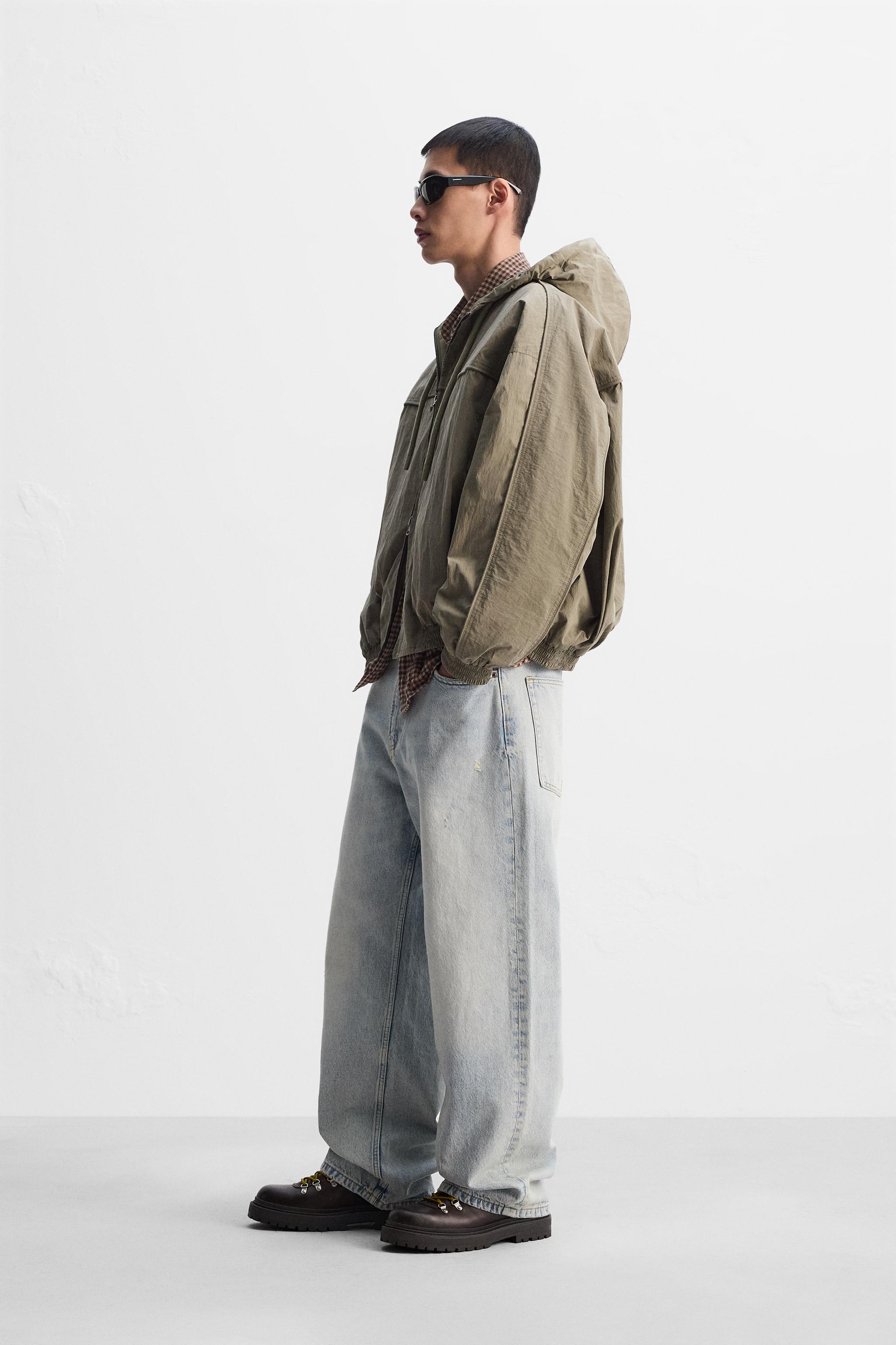 フード テクニカル ジャケット - ミディアムグリーン | ZARA
