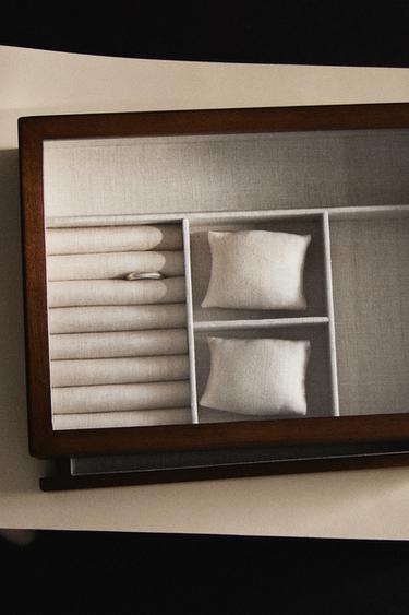 Zara MEDIUM WOODEN JEWELLERY BOX - 棕色