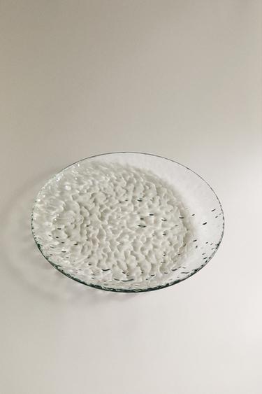 TEXTURED ACRYLIC DINNER PLATE - Green / Blue by Zara - Image 1