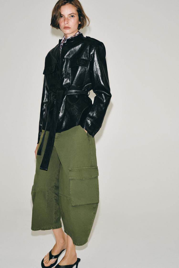 Chaqueta efecto piel colección ZW 5