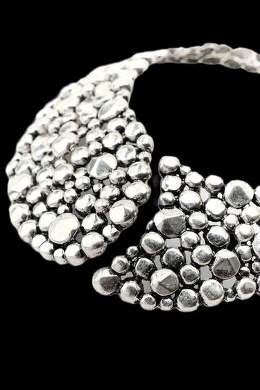 METAL BALL NECKLACE - Silver by Zara
