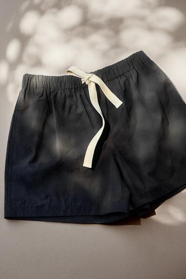 PLAIN BEACH SWIMMING TRUNKS - Anthracite grey by Zara - Image 5