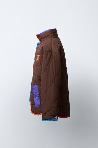 JACKET WITH CONTRAST DETAILS - Brown by Zara - Image 2