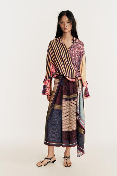 LIMITED EDITION PRINTED PAREO SKIRT - Printed by Zara