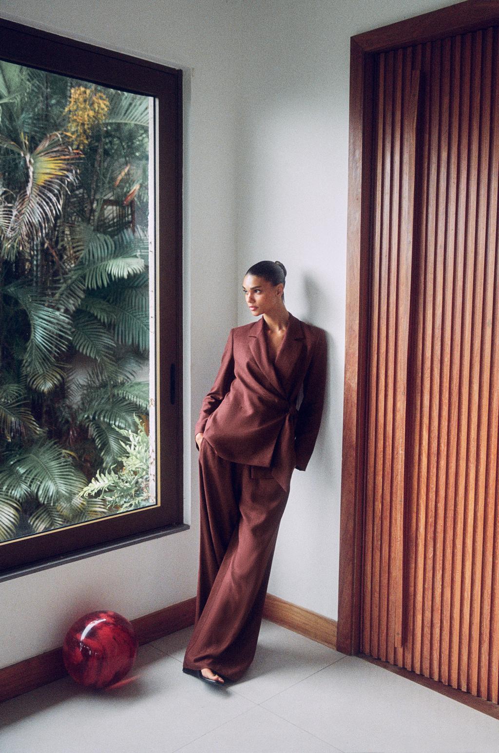 WIDE LEG LINEN PANTS