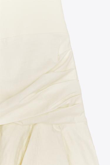 VOLUMINOUS COMBINED SHORT DRESS - Ecru by Zara - Image 6