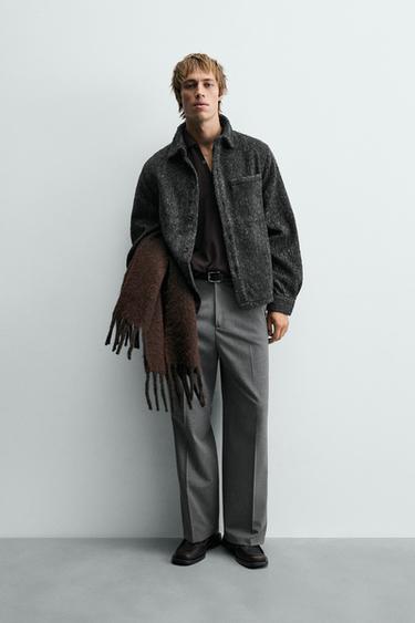 SOBRECAMISA EFECTO PELO - Gris de Zara - Imagen 0
