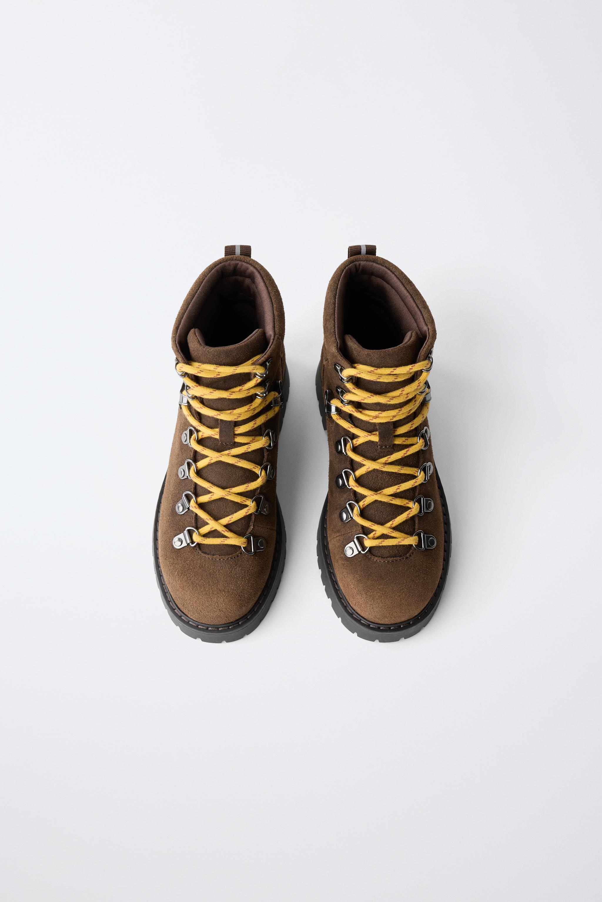 LEATHER HIKING BOOTS WITH LACES