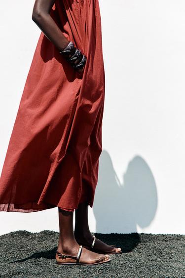 ROBE À BRETELLES OVERSIZE - Bordeaux de Zara - Image 4