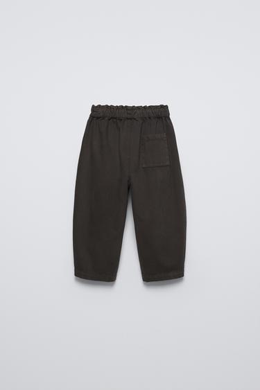 BALLOON TROUSERS WITH PLEATS - Chocolate by Zara - Image 1