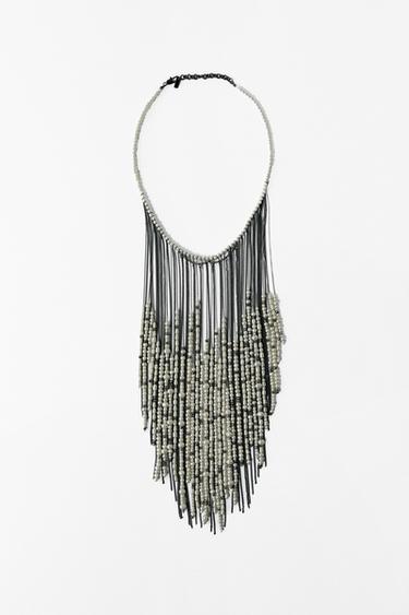 FAUX PEARL CASCADE NECKLACE - 109 by Zara