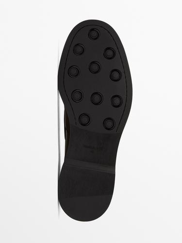 Zara Oiled leather deck shoes - Brown