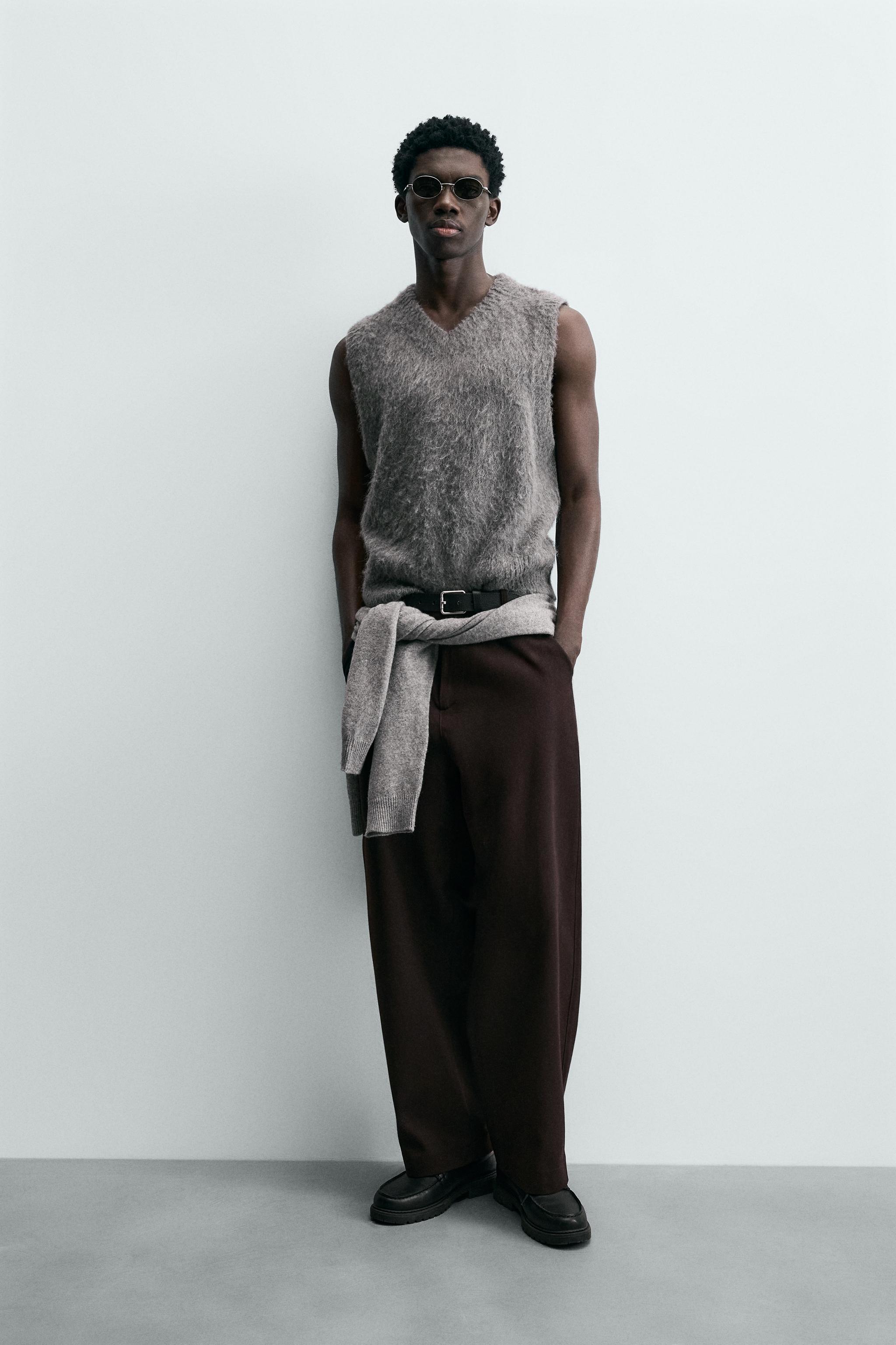 BRUSHED KNIT VEST - Anthracite grey | ZARA New Zealand
