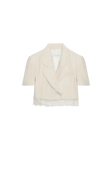 SHORT LACE BLAZER - Light beige by Zara