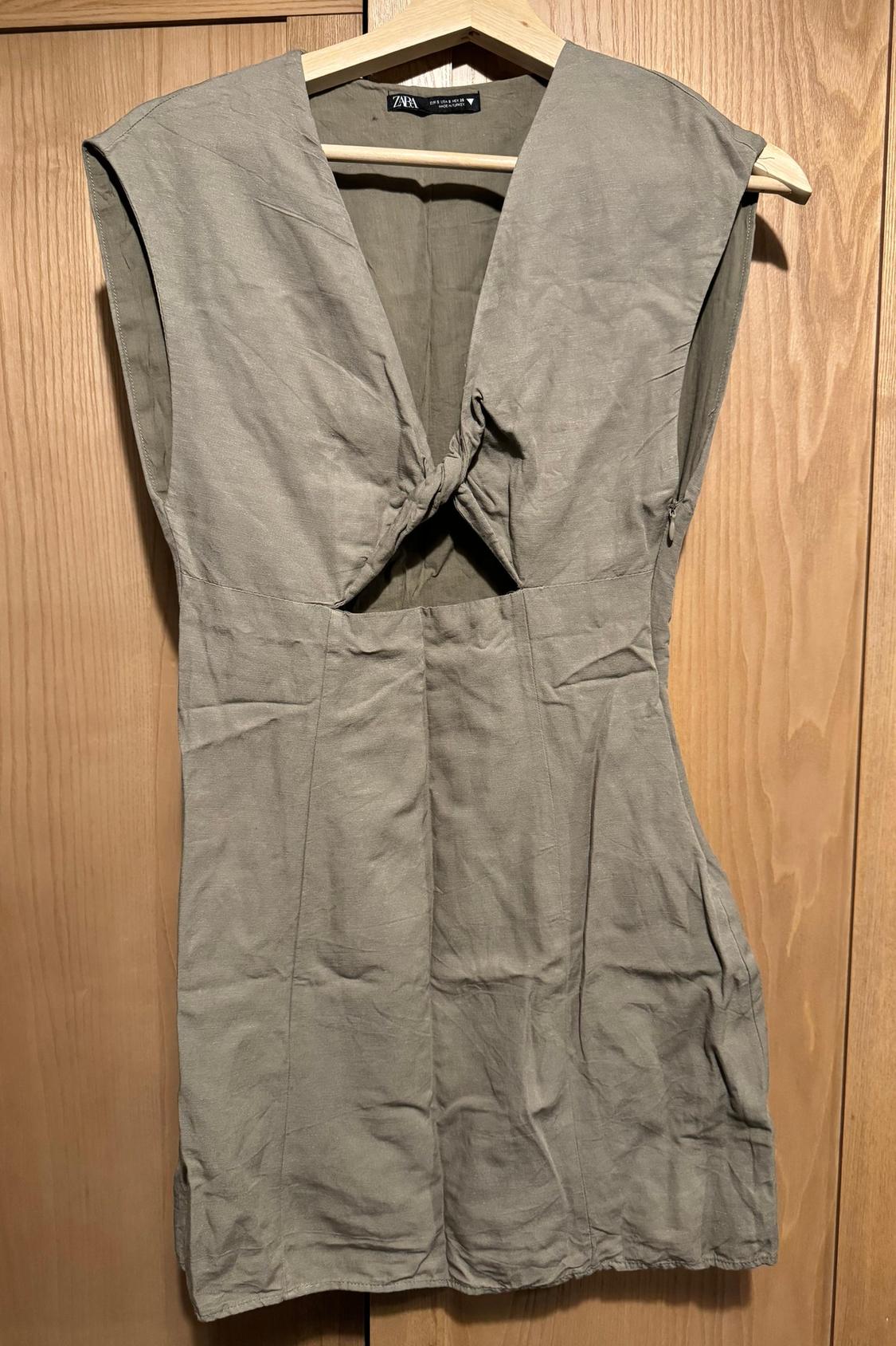LINEN BLEND SHORT DRESS