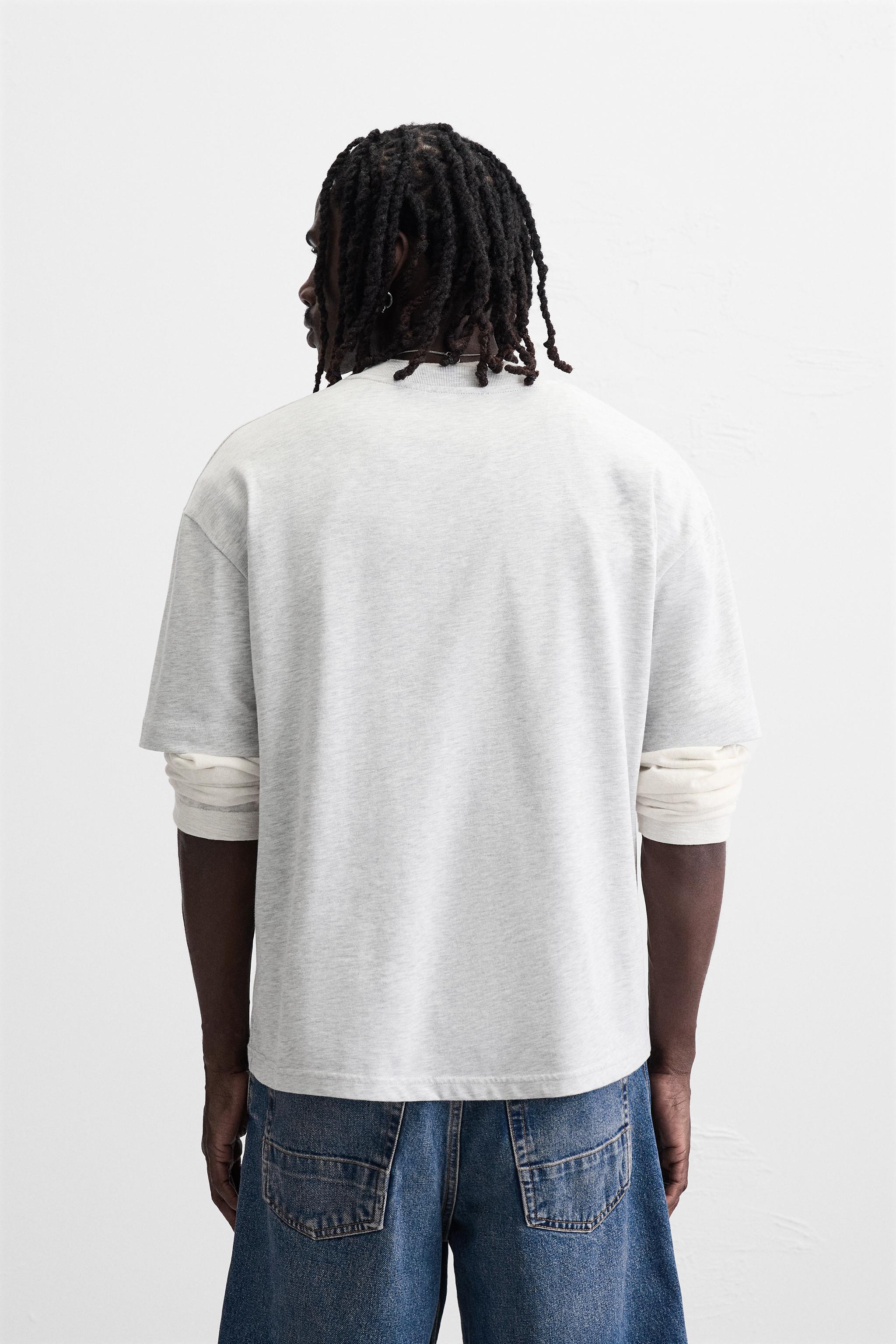 ZARA ウォッシュド加工プリントTシャツ 0495/440 ウォッシュド加工プリントTシャツ - ブラック | ZARA Japan / 日本