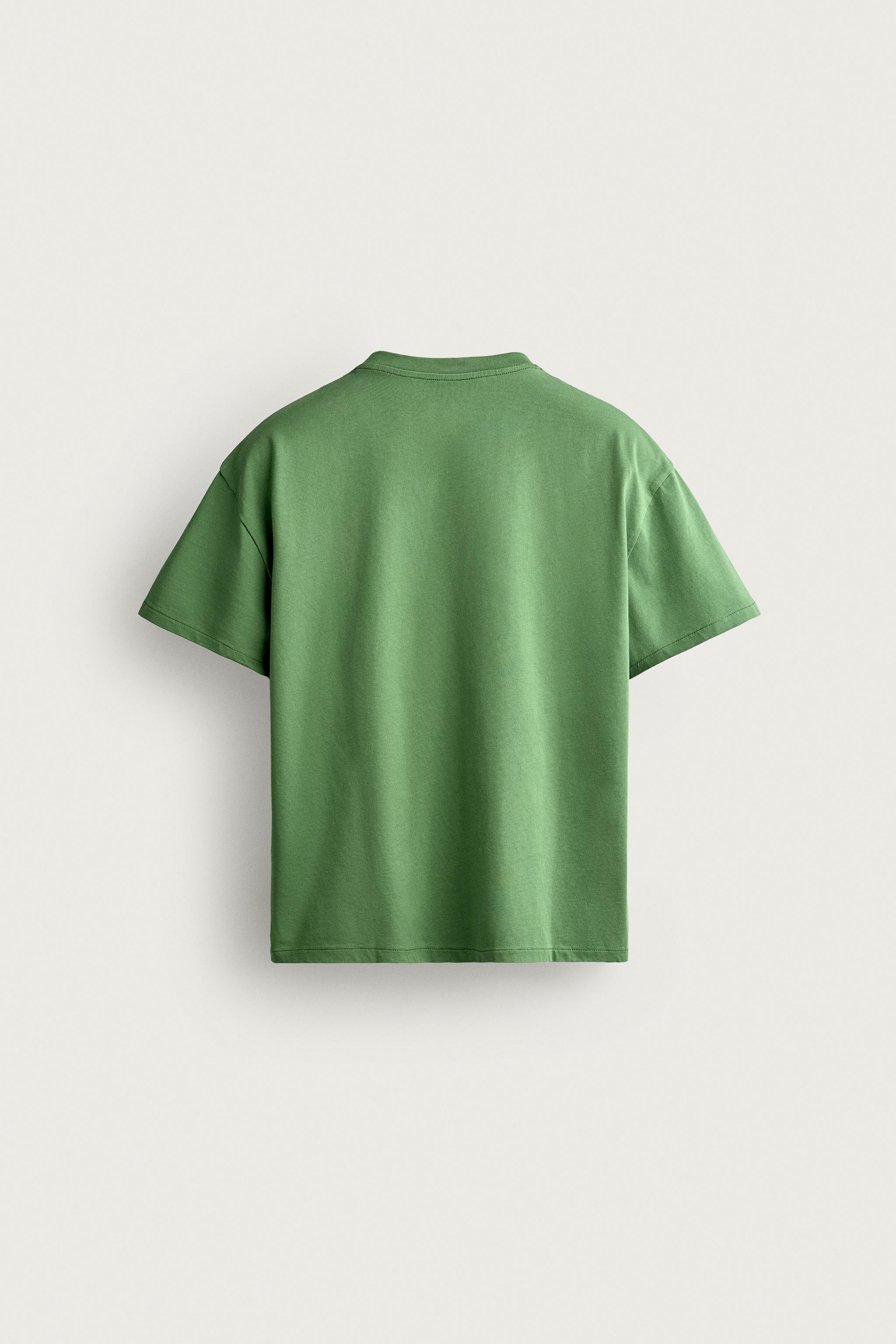Zara YAZILI CROP FIT T-SHIRT görsel 4