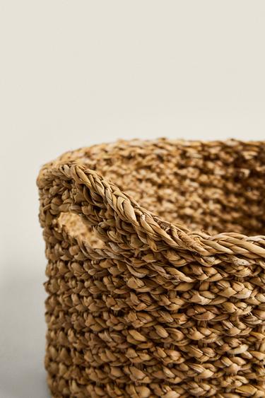 CYLINDRICAL SEAGRASS BASKET - Light beige by Zara - Image 4