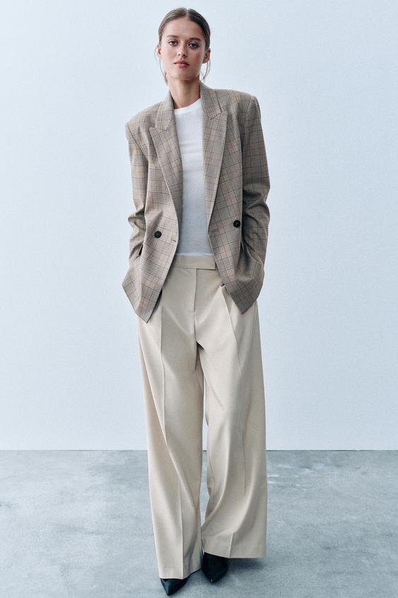OVERSIZED DOUBLE-BREASTED BLAZER - camel by Zara - Image 0