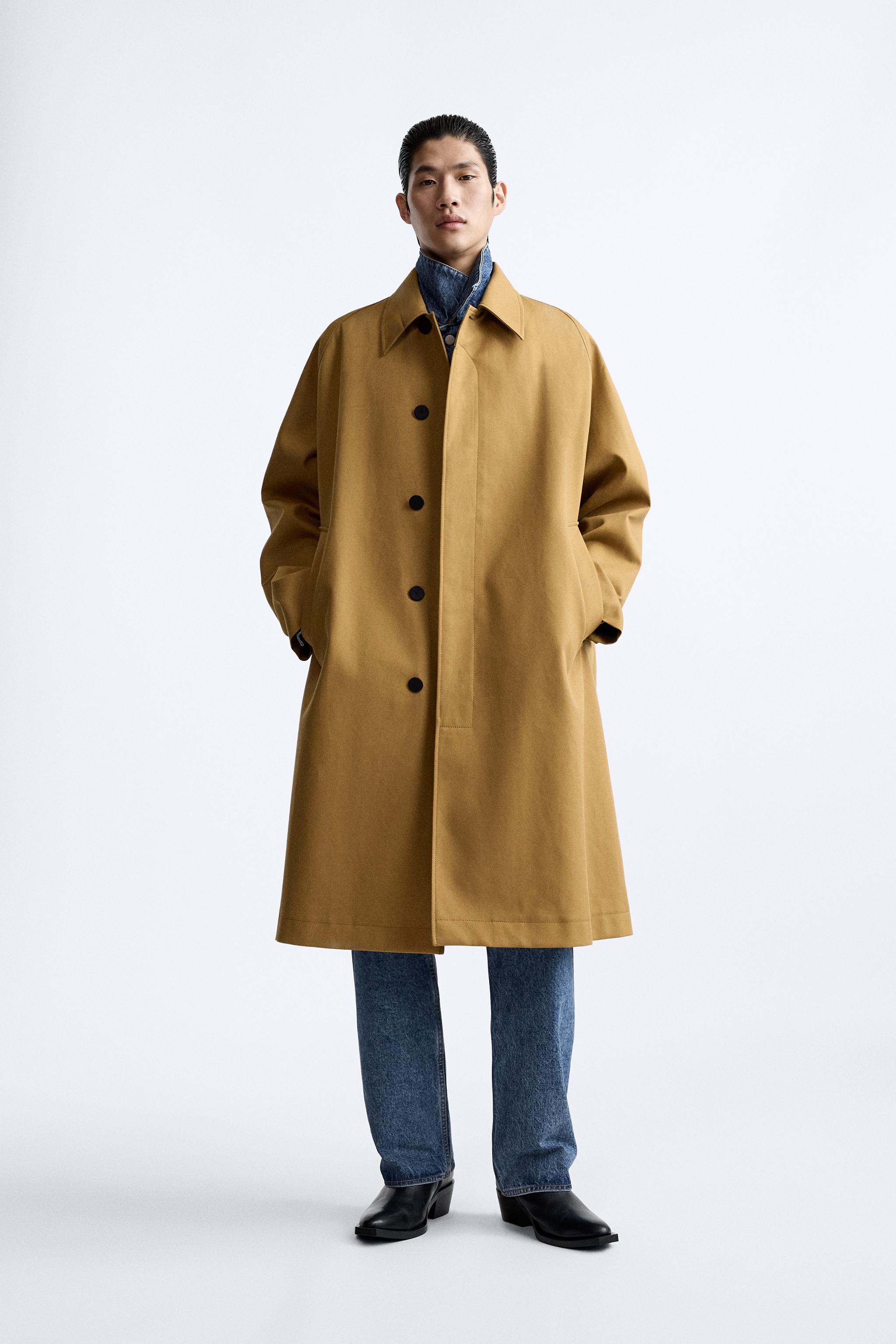 Mens long trench coats for outlet sale