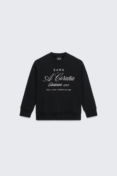 SUDADERA TEXTO BORDADO 50TH ANNIVERSARY - Negro de Zara