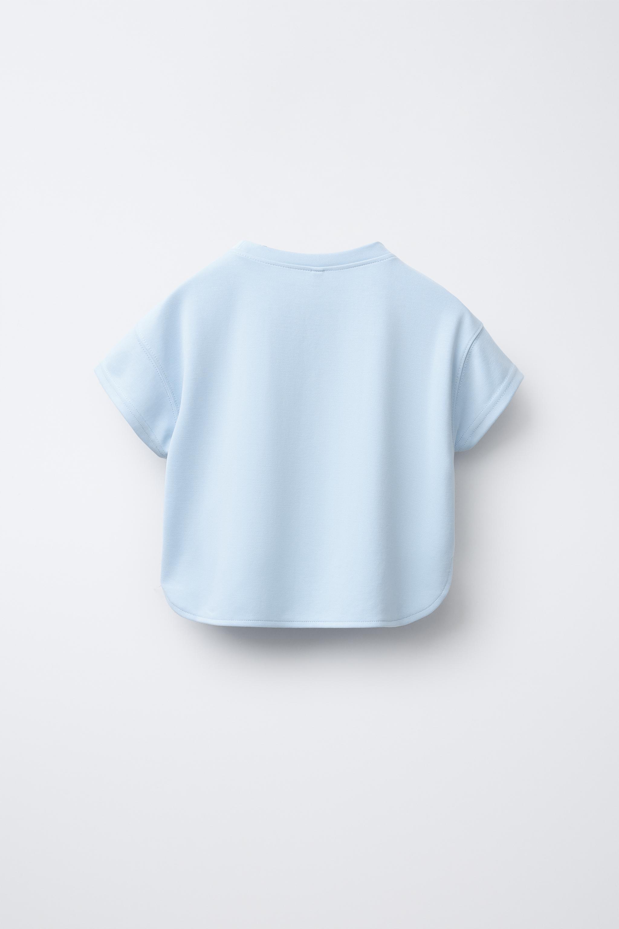FLOWY TEXT T-SHIRT - Oyster-white | ZARA United States