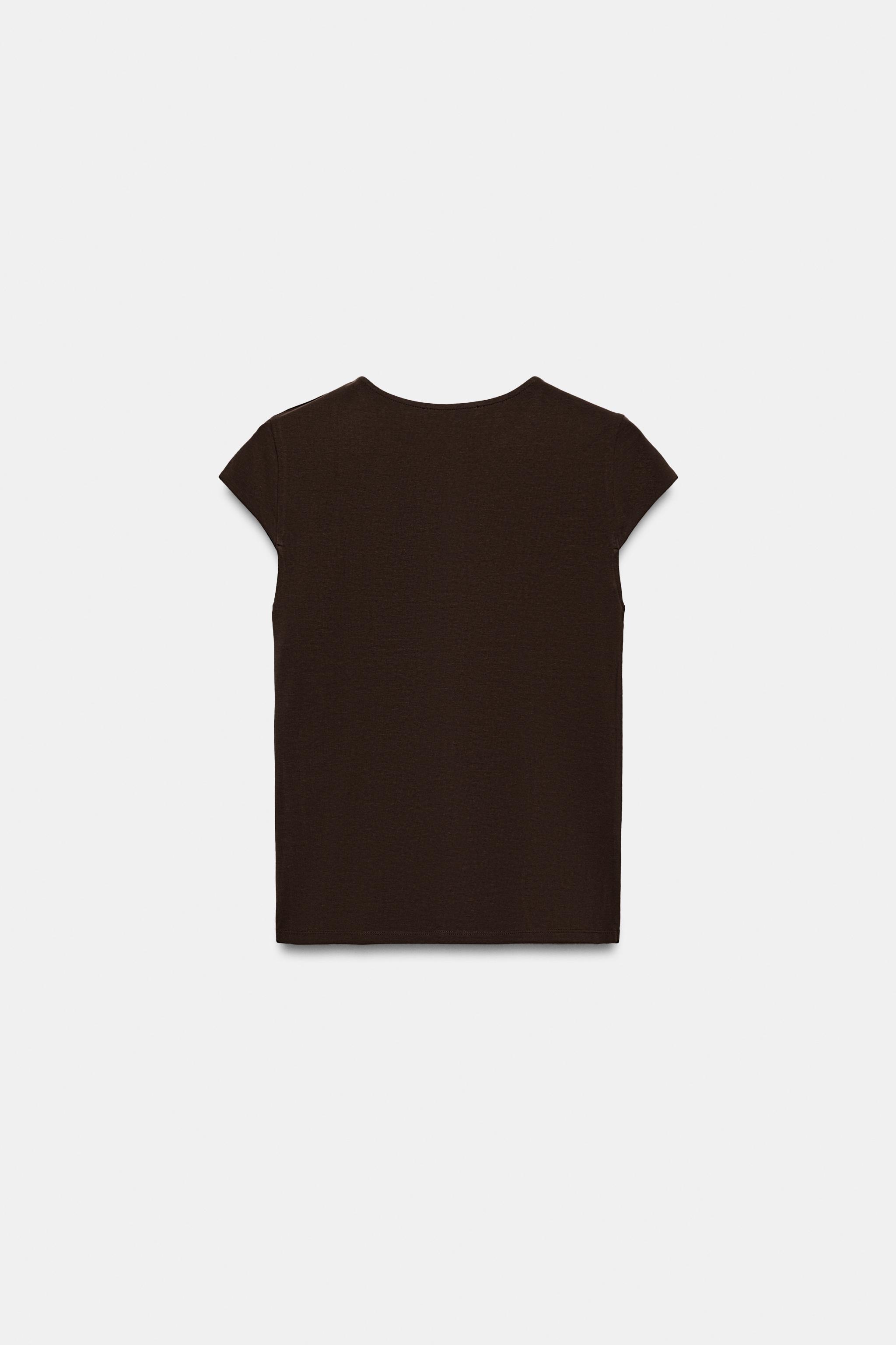 Женские топы Zara OPENING RUCHED TOP — фото 6