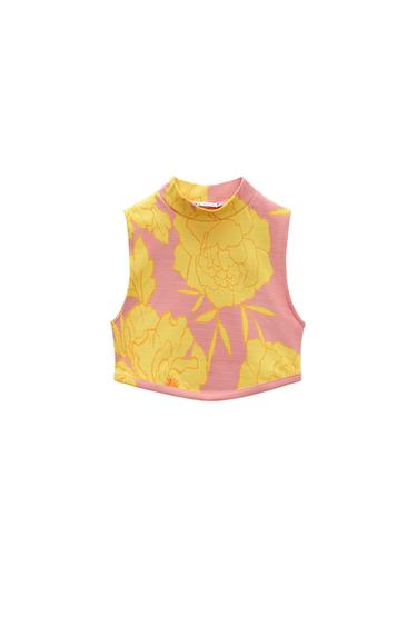 FLORAL JACQUARD TOP