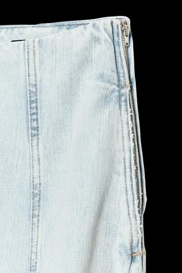 Zara ZW COLLECTION HIGH-WAISTED BALLOON JEANS - Light blue
