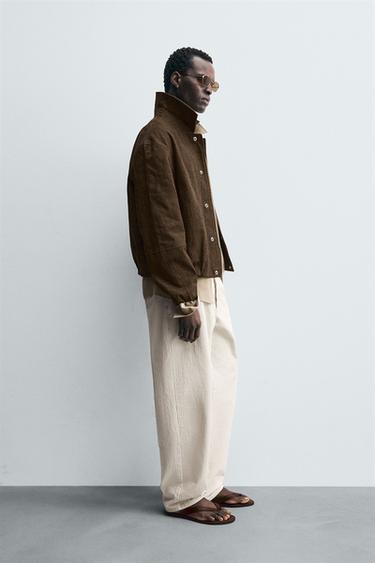 FLORAL JACQUARD JACKET - Chocolate by Zara - Image 3