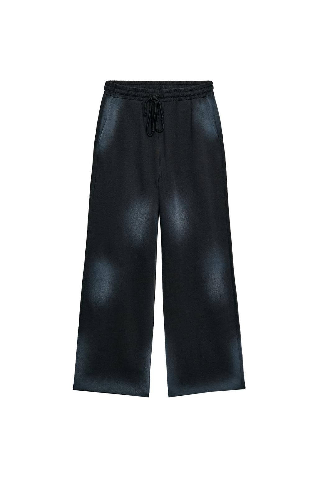 Washed-Effect Plush Trousers - Black by Zara