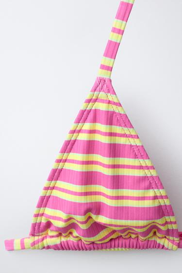 MAILLOT DE BAIN DEUX PIÈCES CÔTELÉ HIBISCUS 6-14 ANS - Fuchsia de Zara - Image 3