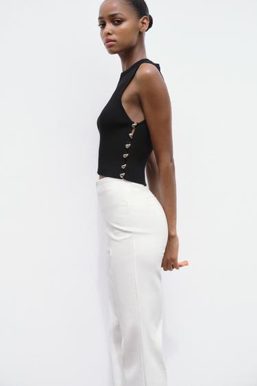 RIB KNIT TOP - Black by Zara - Image 3