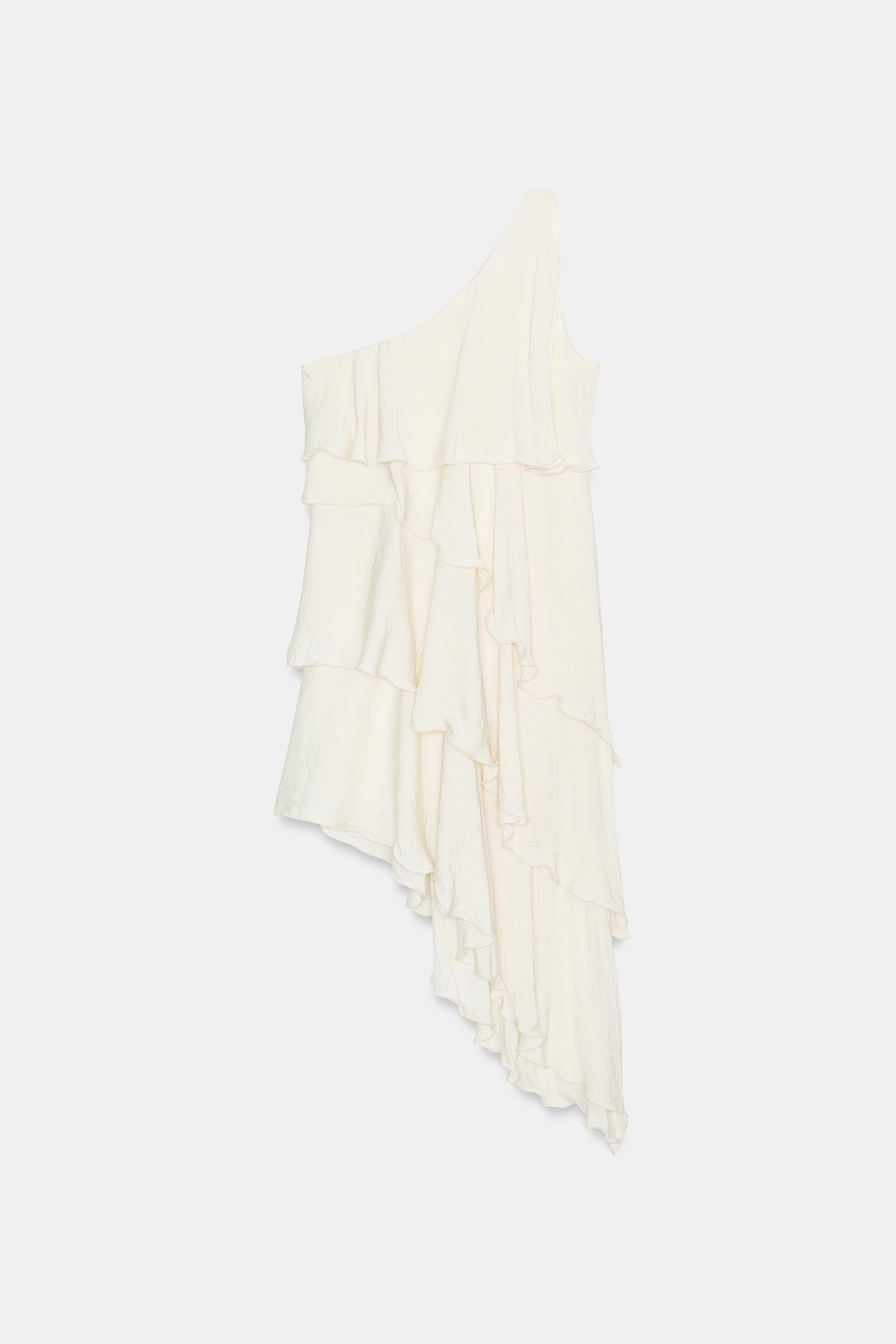 RUFFLED KNOTTED DRESS