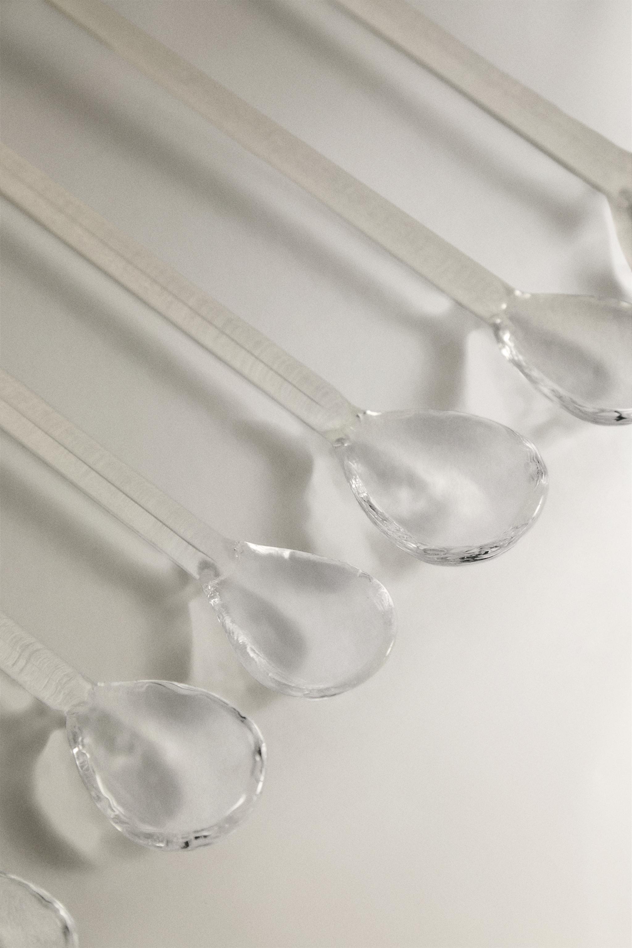 PACK OF GLASS EASTER DESSERT SPOONS (PACK OF 6)