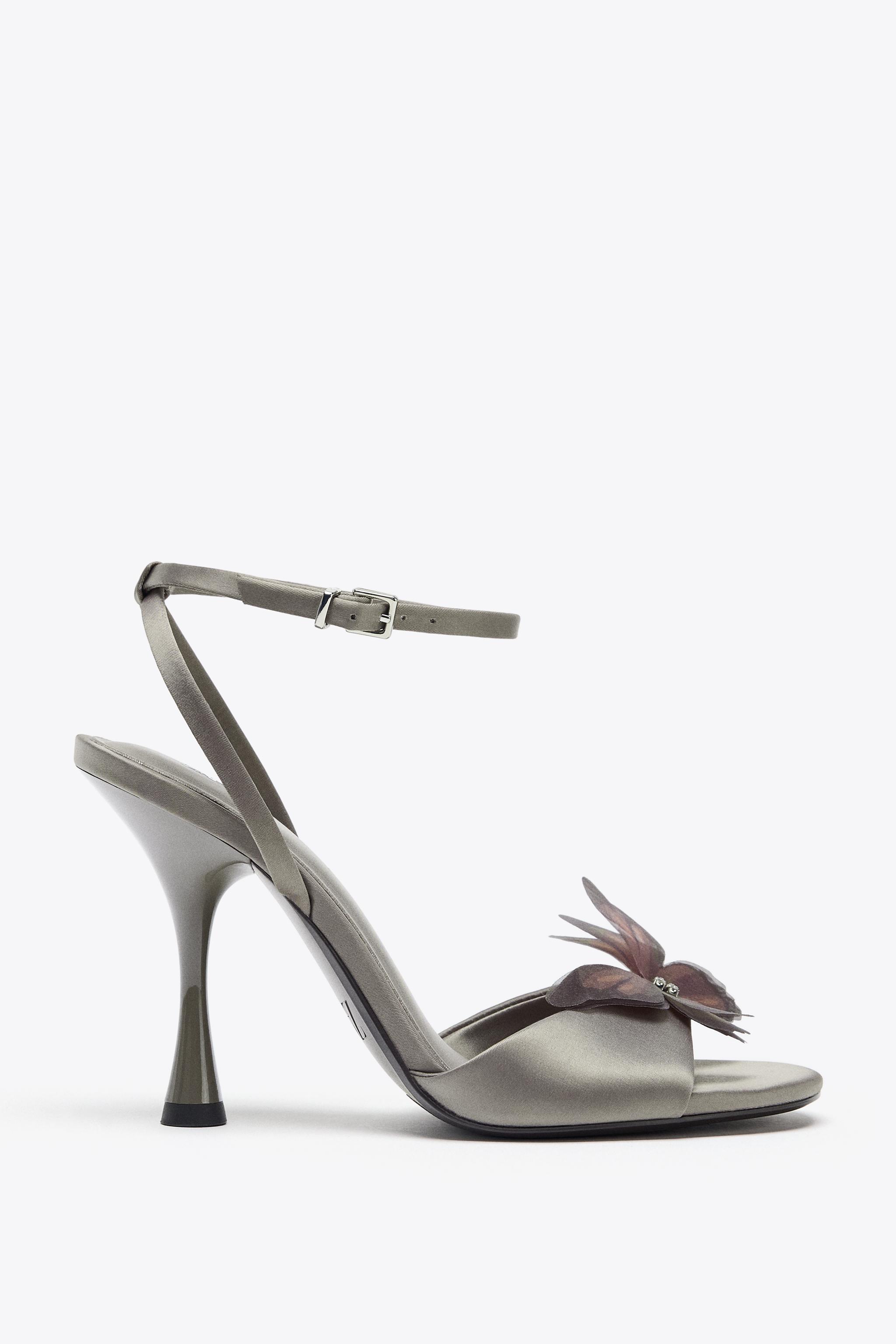 Strappy Sandals Zara Embellished Ankle Sandals White White Square