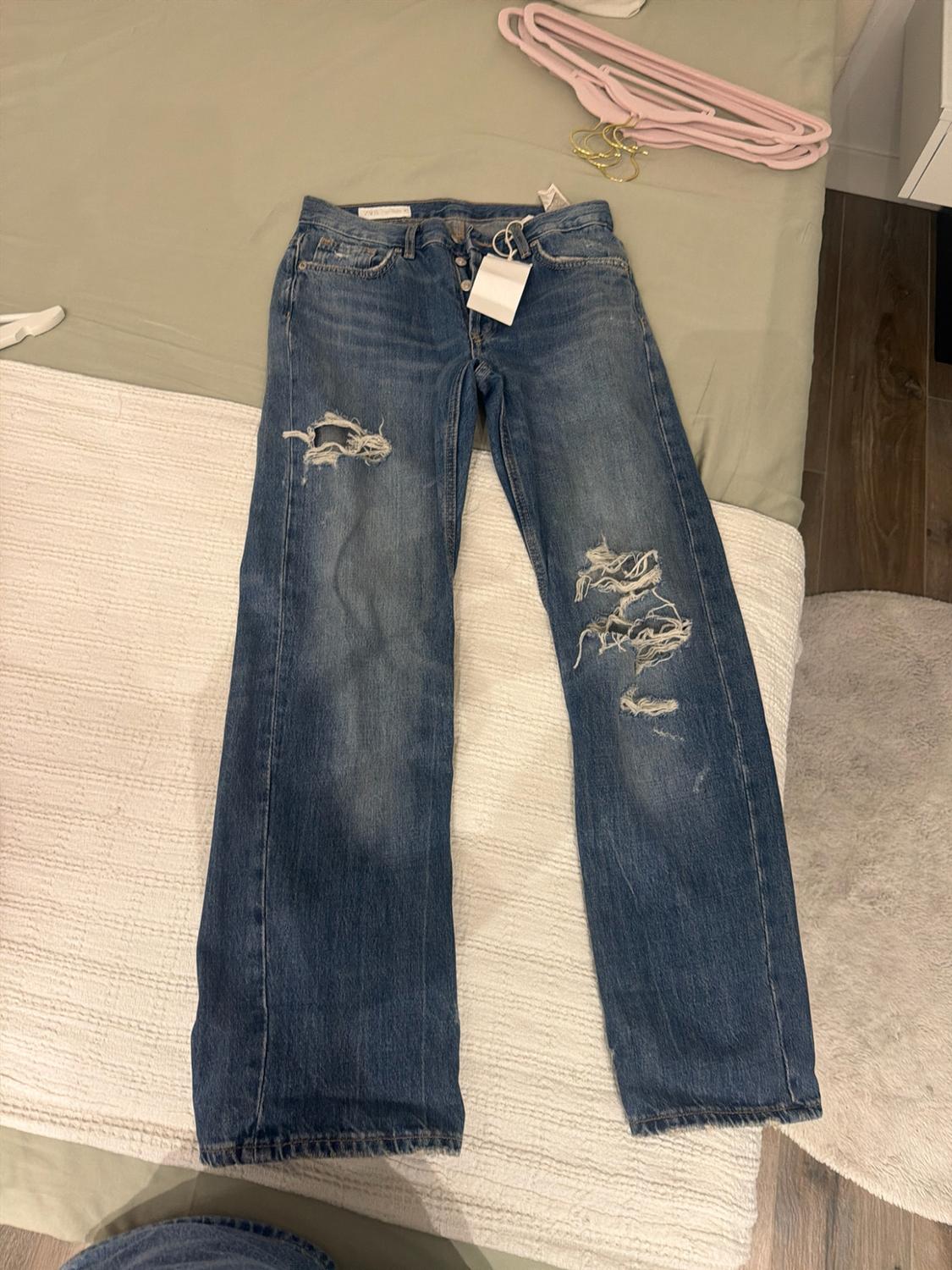 JEANS TRF STRAIGHT ΜΕ ΣΚΙΣΙΜΑΤΑ ΚΑΝΟΝΙΚΗ ΜΕΣΗ - Image 3