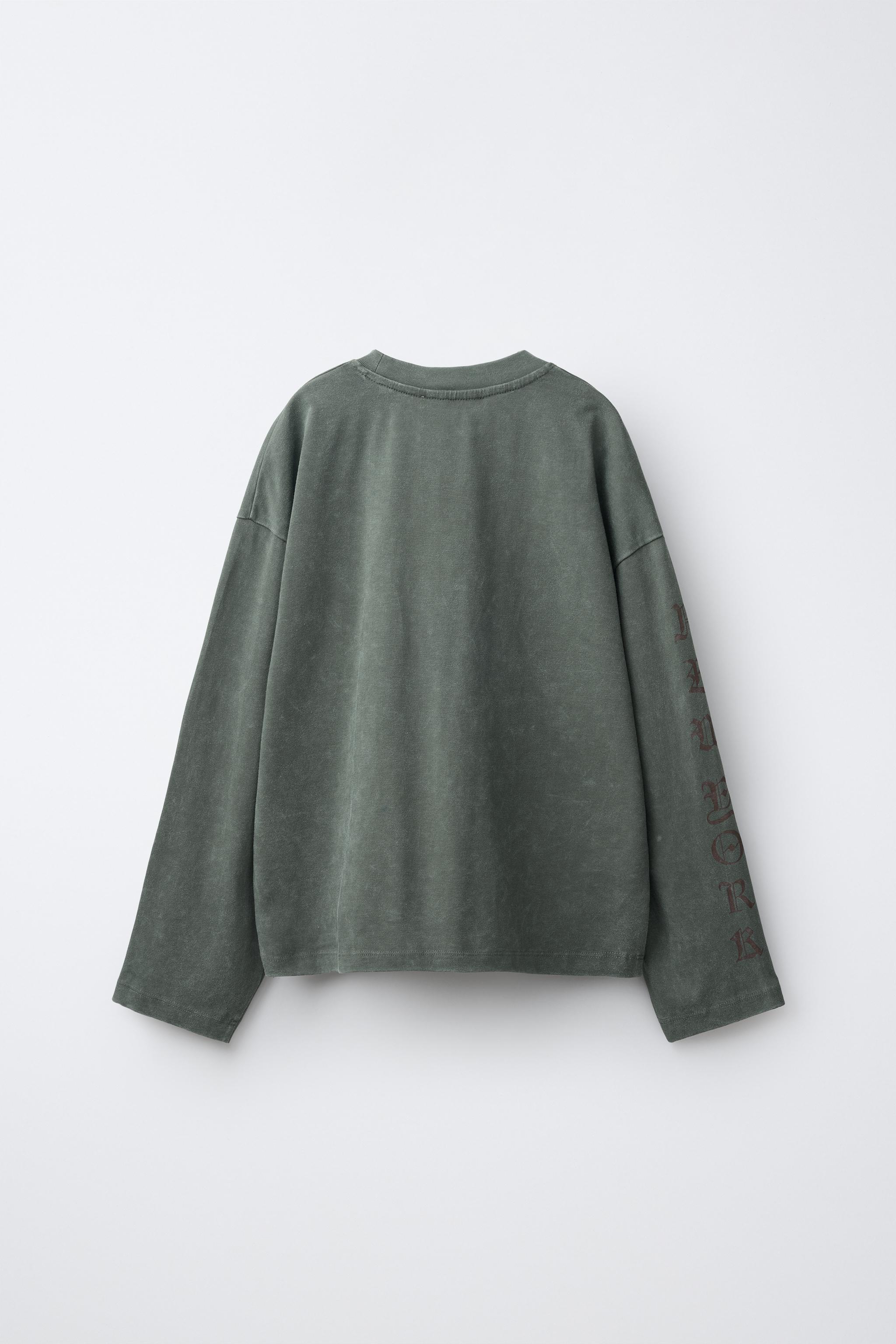 WASH EFFECT NUMBER T-SHIRT