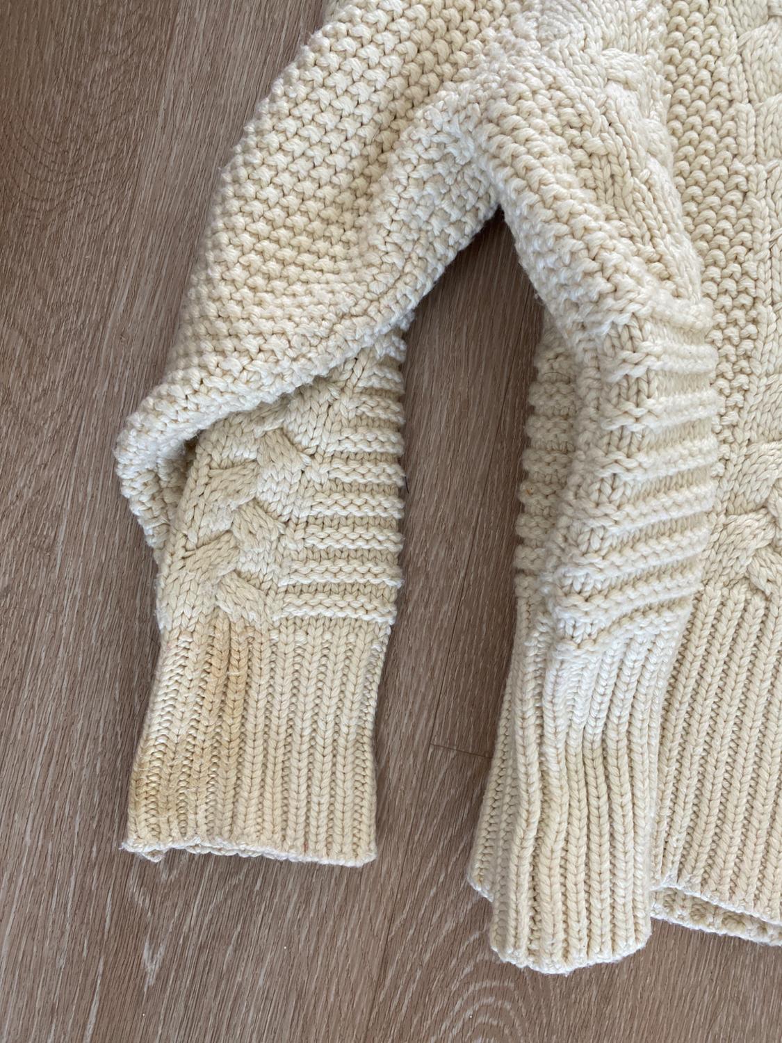 ZARA CABLE KNIT CREAM TURTLENECK CHUNKY SWEATER - Image 5