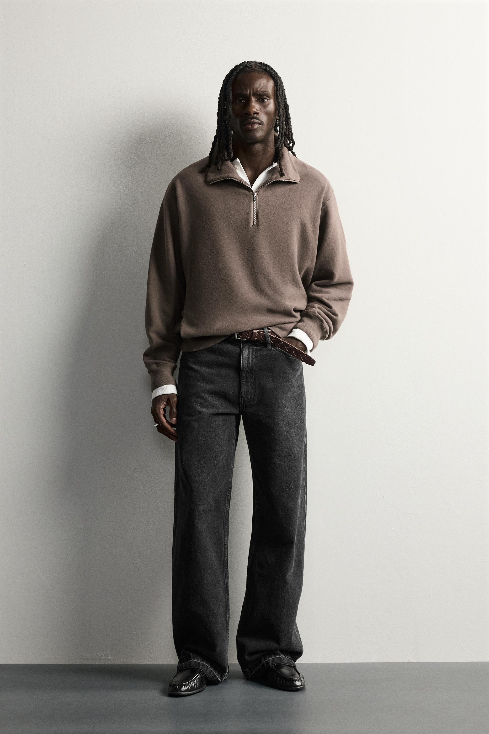 QUARTER-ZIP SWEATSHIRT 2026 TANAKA NY TYO LTD.© - Brown | ZARA