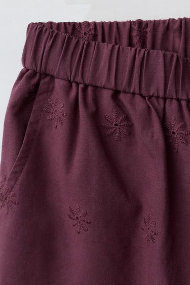 JUPE-CULOTTE SCHIFFLY - Pourpre de Zara - Image 2