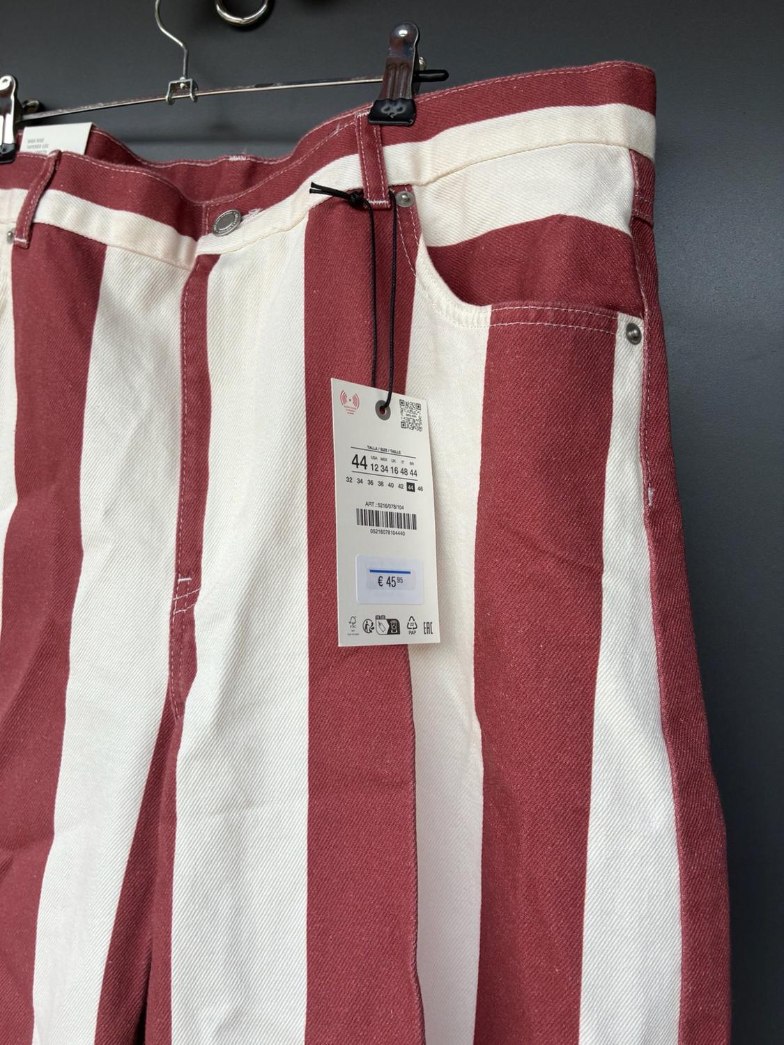 ZW COLLECTION TAPERED HIGH-WAIST STRIPED JEANS - Image 2