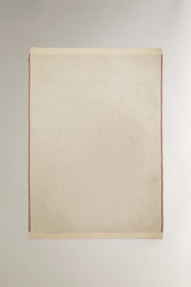 CHRISTMAS JACQUARD KNIT THROW - White / Red by Zara - Image 1