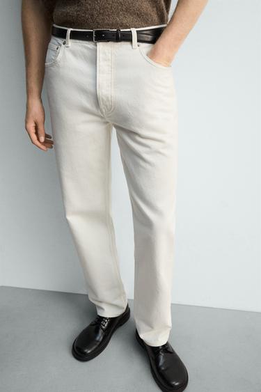 STRAIGHT FIT JEANS - White by Zara - Image 5