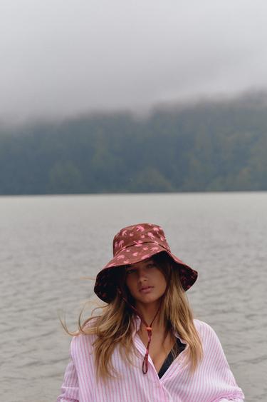 PALM TREE BUCKET HAT - Brown by Zara - Image 0