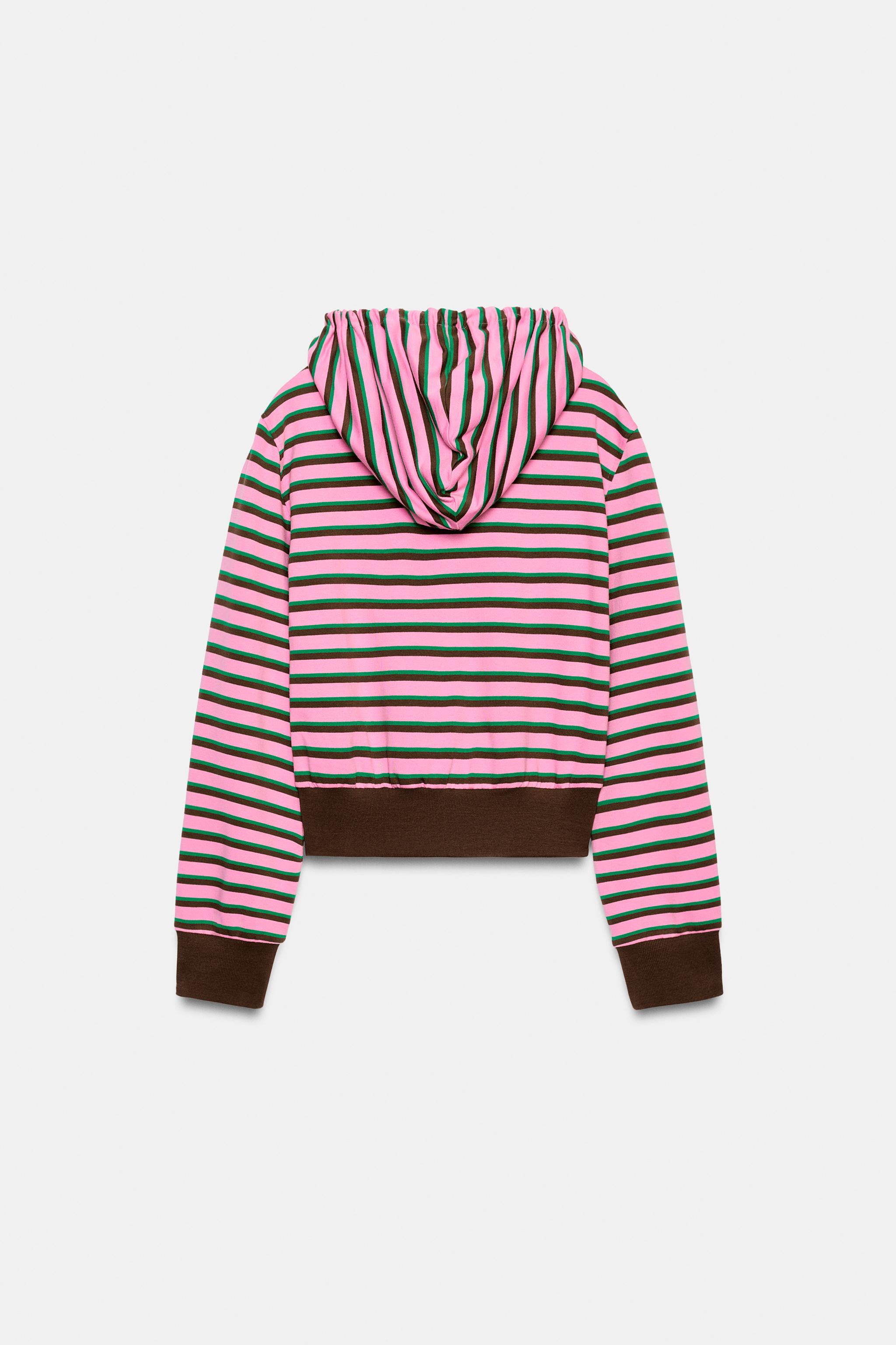 STRIPED ZIP HOODIE